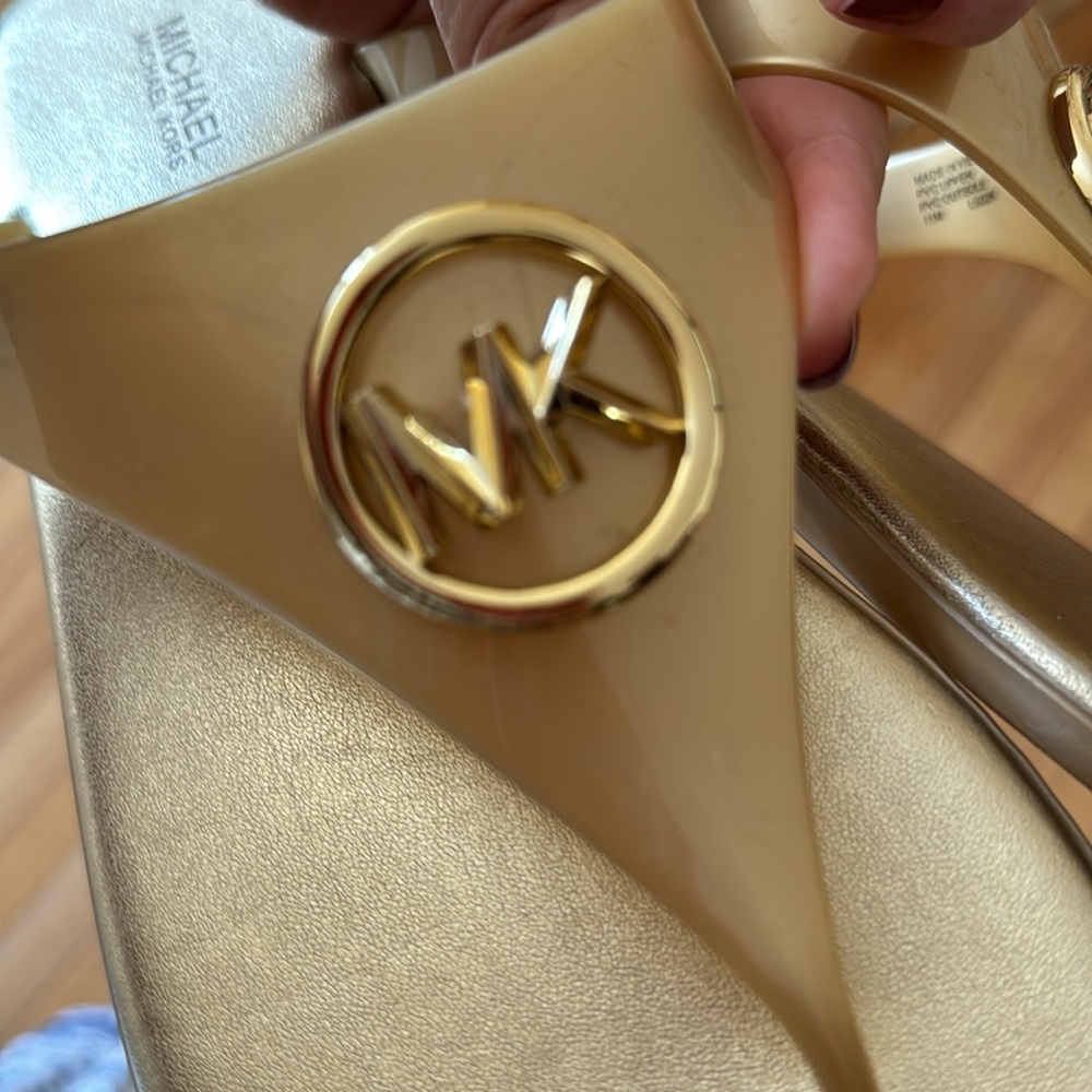 Michael Kors Carmen Metallic PVC Jelly Sandal - Picture 4 of 4